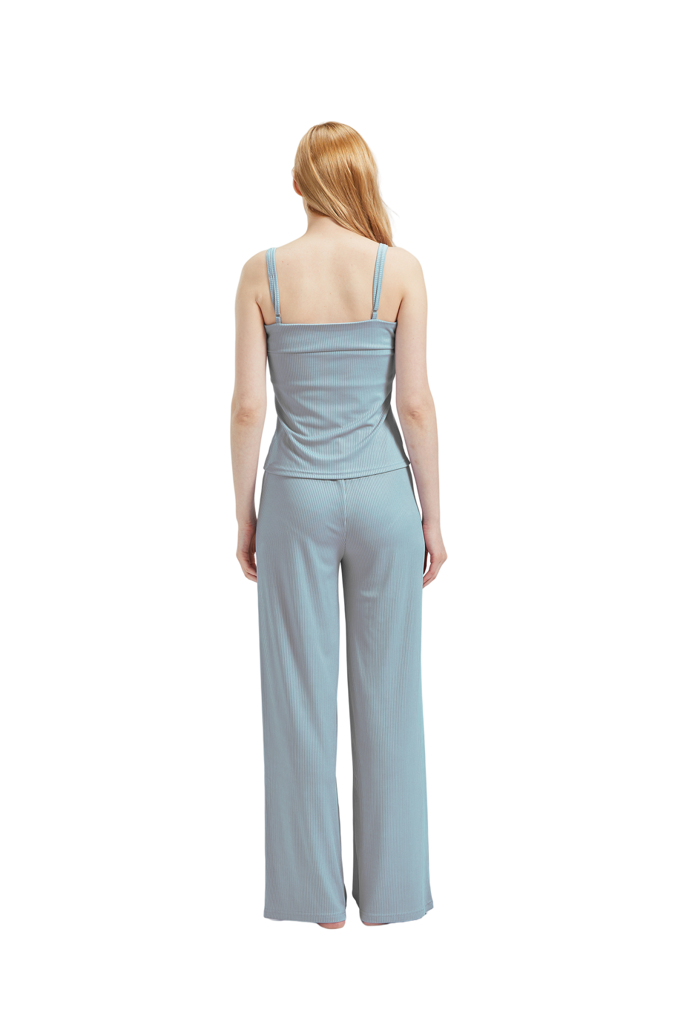RAIKOU Schlafanzüge Für Damen Lange Schlafanzughose Set Nachtwäsche Hausanzug Freizeitanzug Zweiteiliger V-Ausschnitt Pyjama Set Nachthemd Pyjama Set Nachtwäsche Sleepwear