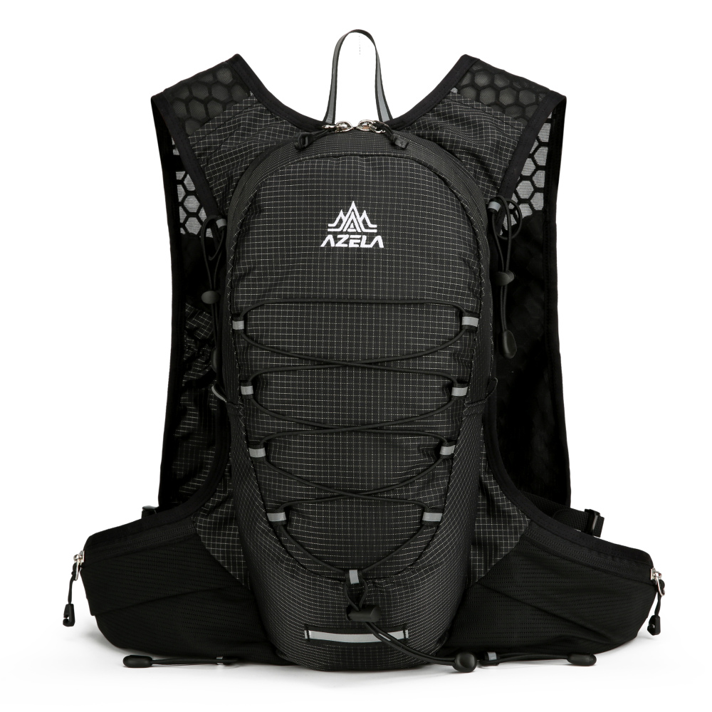 18L Laufweste für Damen und Herren, ultraleichter and wasserabweisender Fahrradrucksack (40 × 25 × 3,9 cm) mit Notfallpfeife, reflektierenden Streifen, Halterung für Trinkschlauch