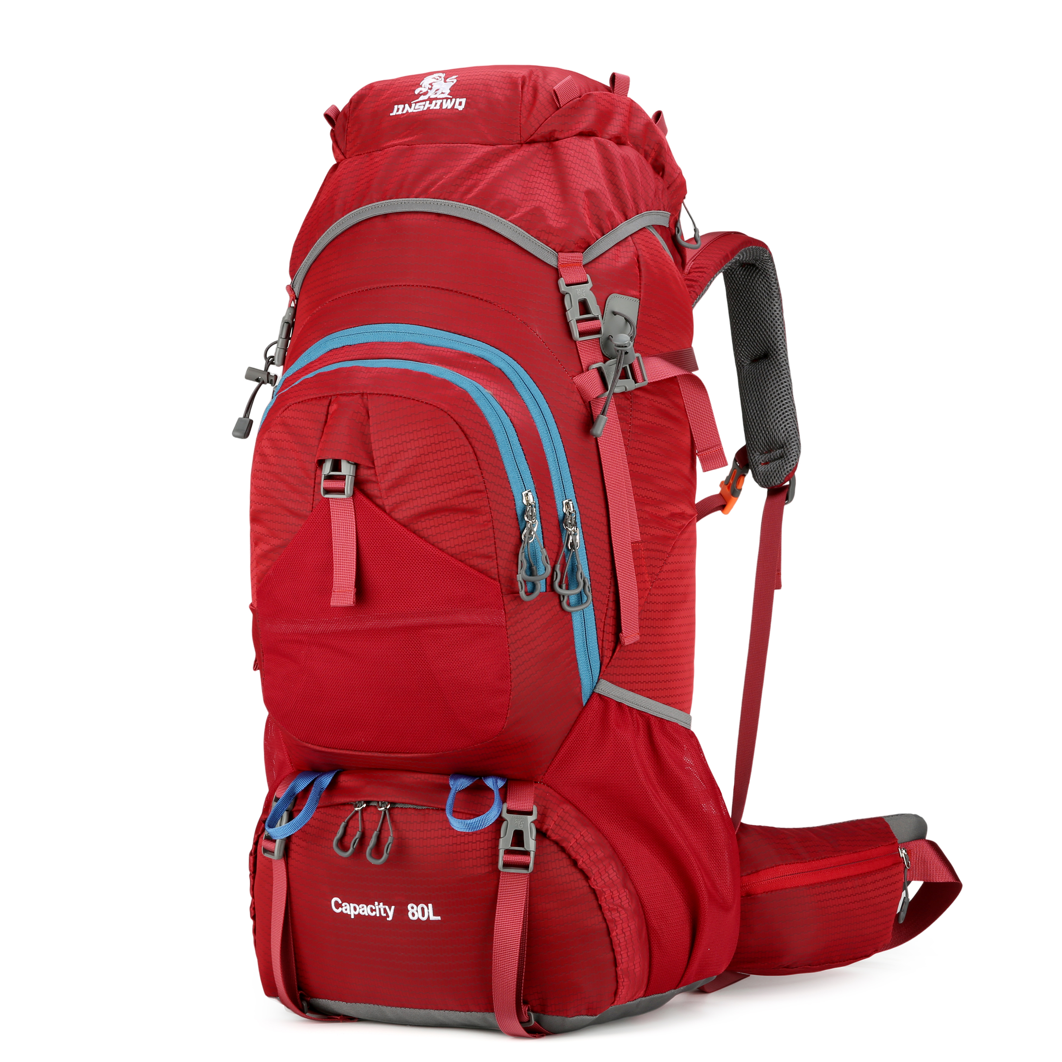 80L Outdoor Wanderrucksack – Wasserdicht, MOLLE, Trekkingrucksack, Trageunterstützung aus Aluminiumlegierung, Reisetasche, 1,65 kg, 80cm * 30cm * 40cm