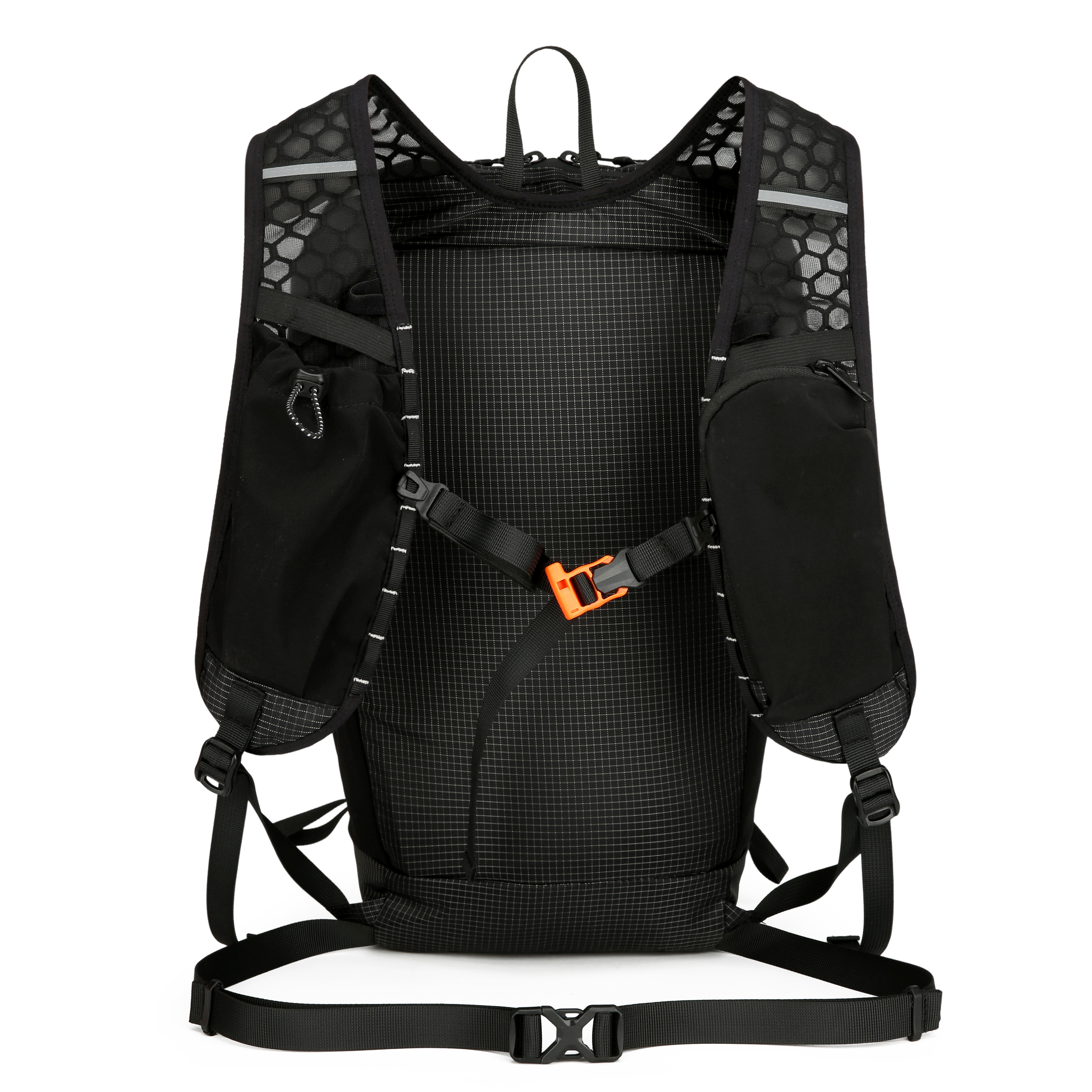 15L Faltbarer Trinkrucksack – Leichter, wasserdichter Wanderrucksack für Damen & Herren, Outdoor, Hiking, Radfahren, Reisen, Sport, Festival, mit Vielseitigen Taschen & Trekkingstockhalter