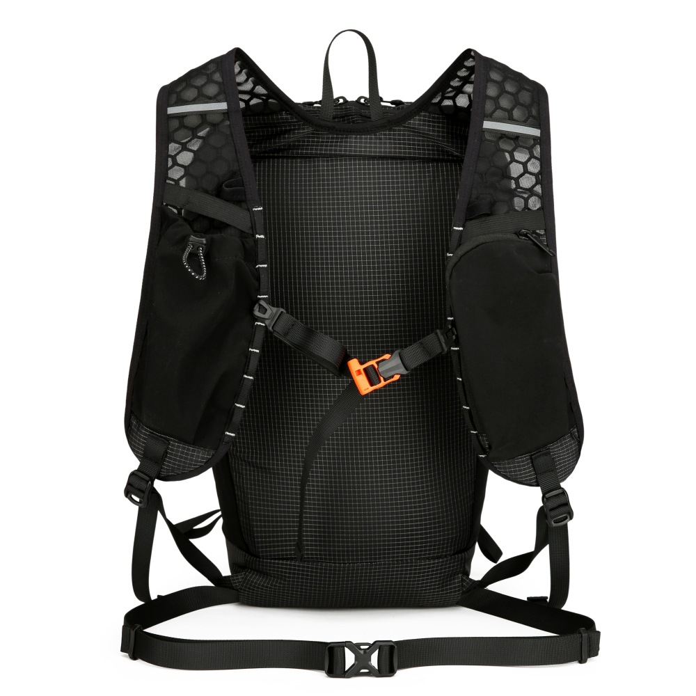 15L Faltbarer Trinkrucksack – Leichter, wasserdichter Wanderrucksack für Damen & Herren, Outdoor, Hiking, Radfahren, Reisen, Sport, Festival, mit Vielseitigen Taschen & Trekkingstockhalter