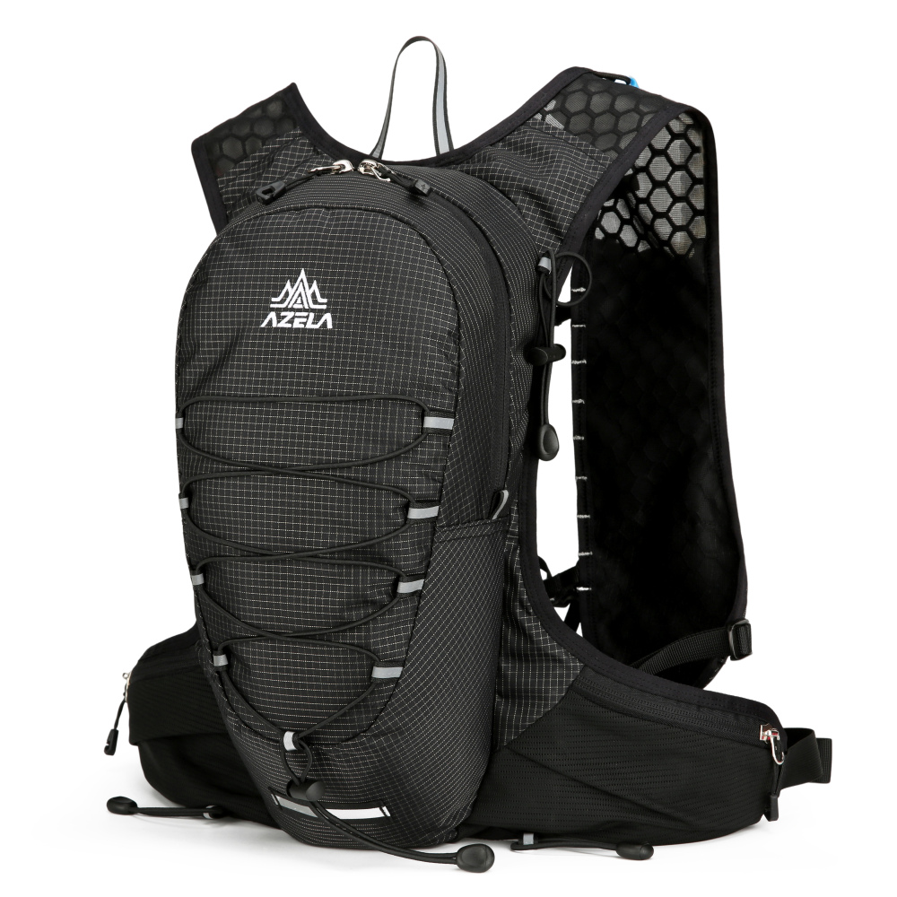 18L Laufweste für Damen und Herren, ultraleichter and wasserabweisender Fahrradrucksack (40 × 25 × 3,9 cm) mit Notfallpfeife, reflektierenden Streifen, Halterung für Trinkschlauch