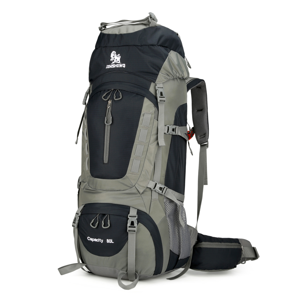 80L Wasserdichter Trekking- & Wanderrucksack mit Aluminiumrahmen und MOLLE-System