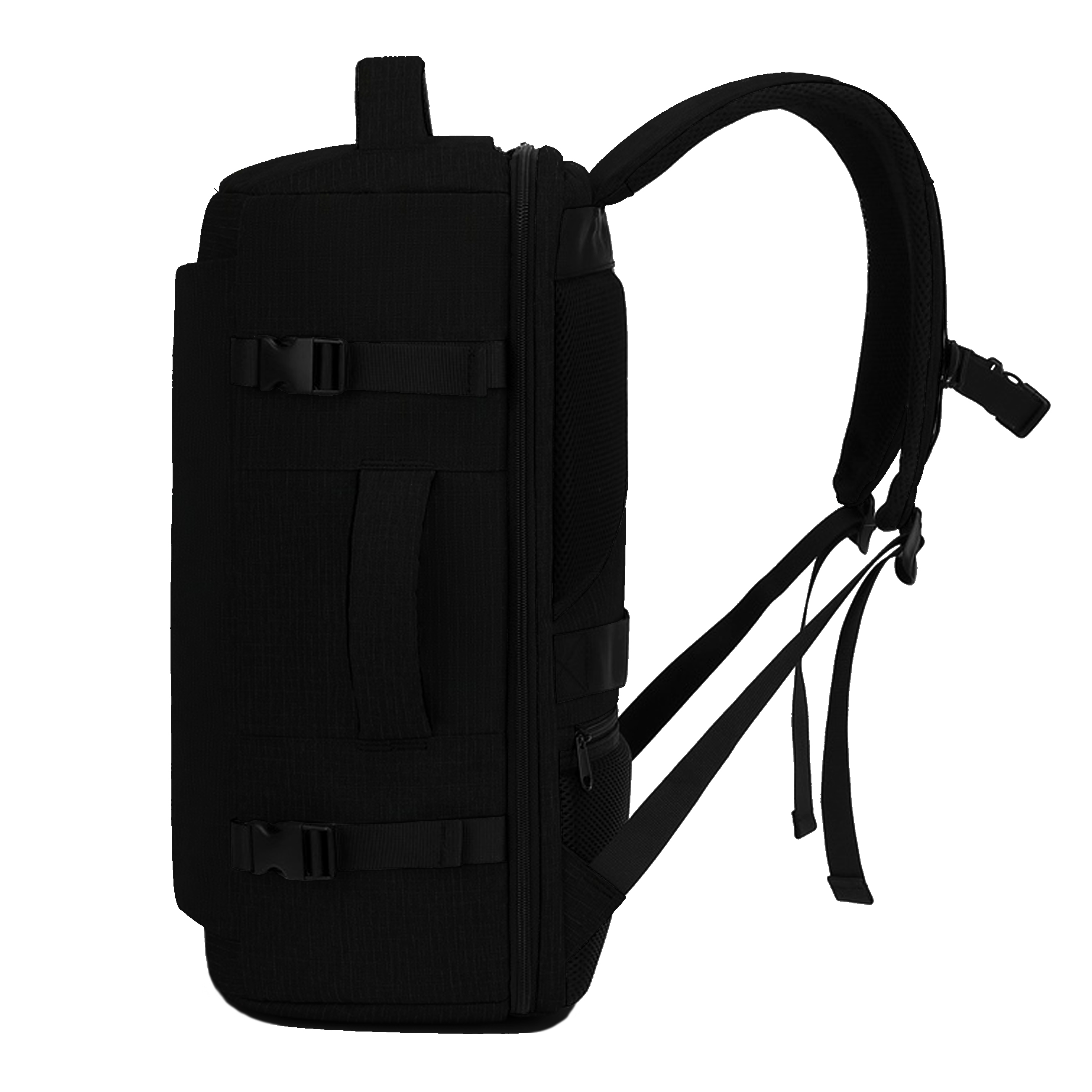Reiserucksack 40L, Handgepäck Rucksack für Herren, Laptop Backpack bis 17 Zoll, wasserdicht, Schwarz
