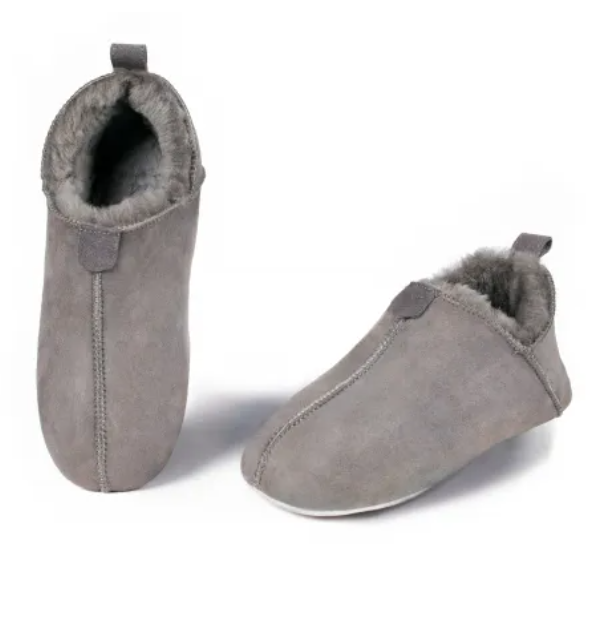 Parfeying Unisex-Hausschuhe aus Lamm- und Schaffell mit weicher Sohle für Damen