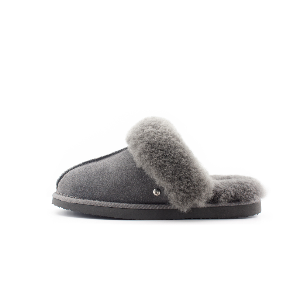 Parfeying Damen-Pantoletten aus Lamm- und Schaffell für den Innen- und Außenbereich aus Lammfell-Leder