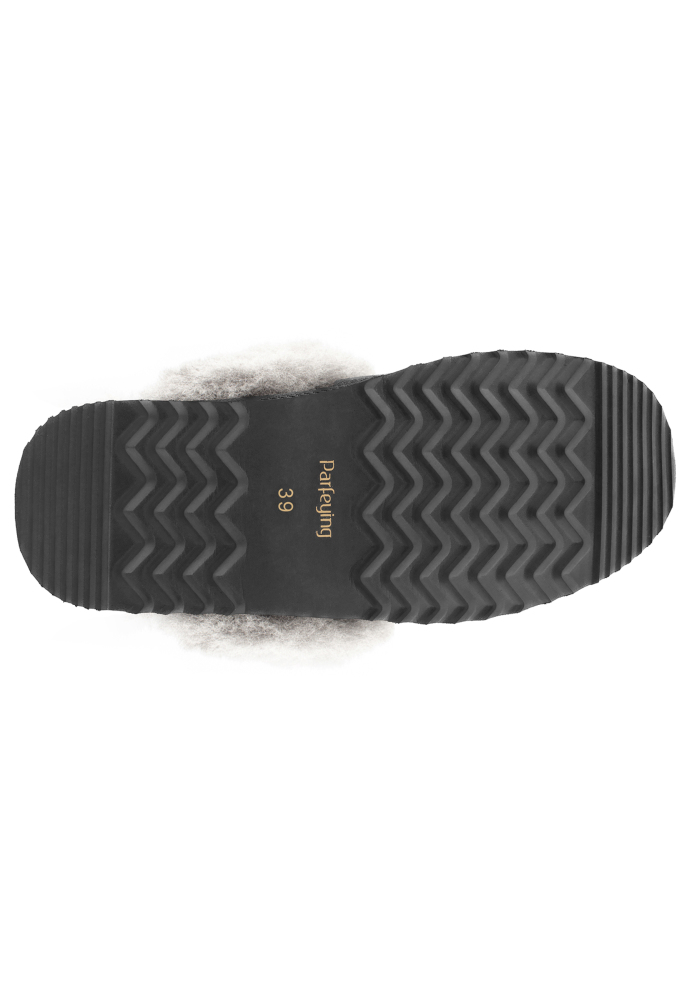 Parfeying Damen-Pantoletten aus Lamm- und Schaffell für den Innen- und Außenbereich aus Lammfell-Leder