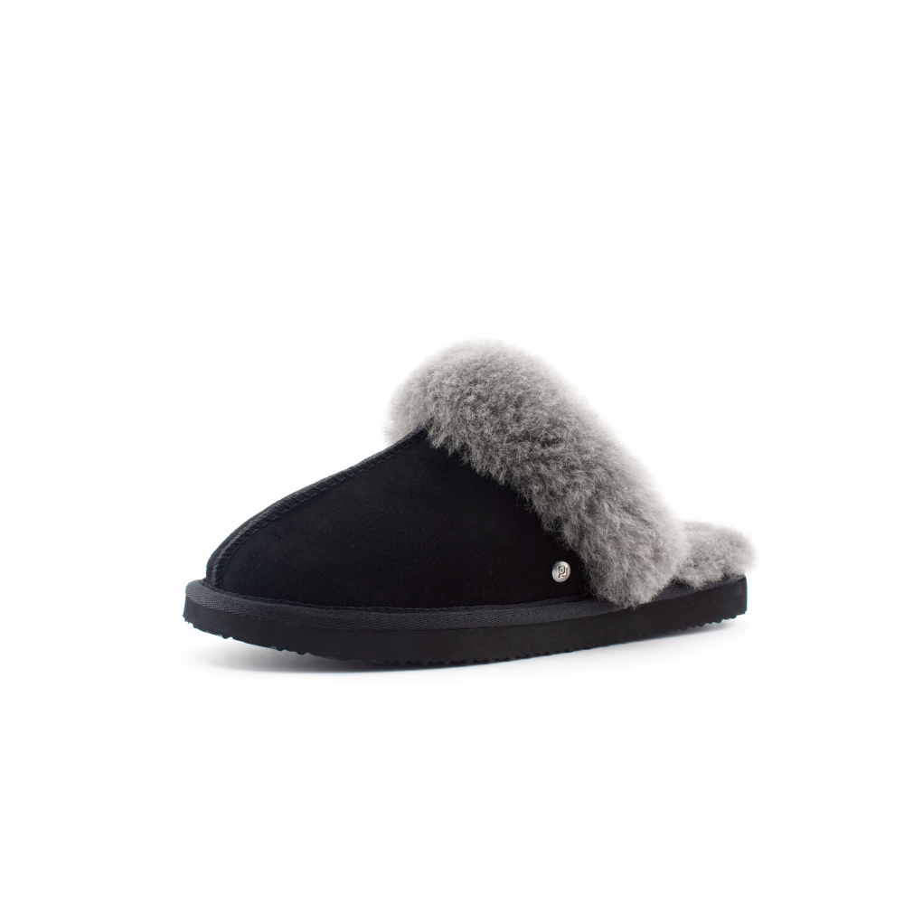 Parfeying Damen-Pantoletten aus Lamm- und Schaffell für den Innen- und Außenbereich aus Lammfell-Leder