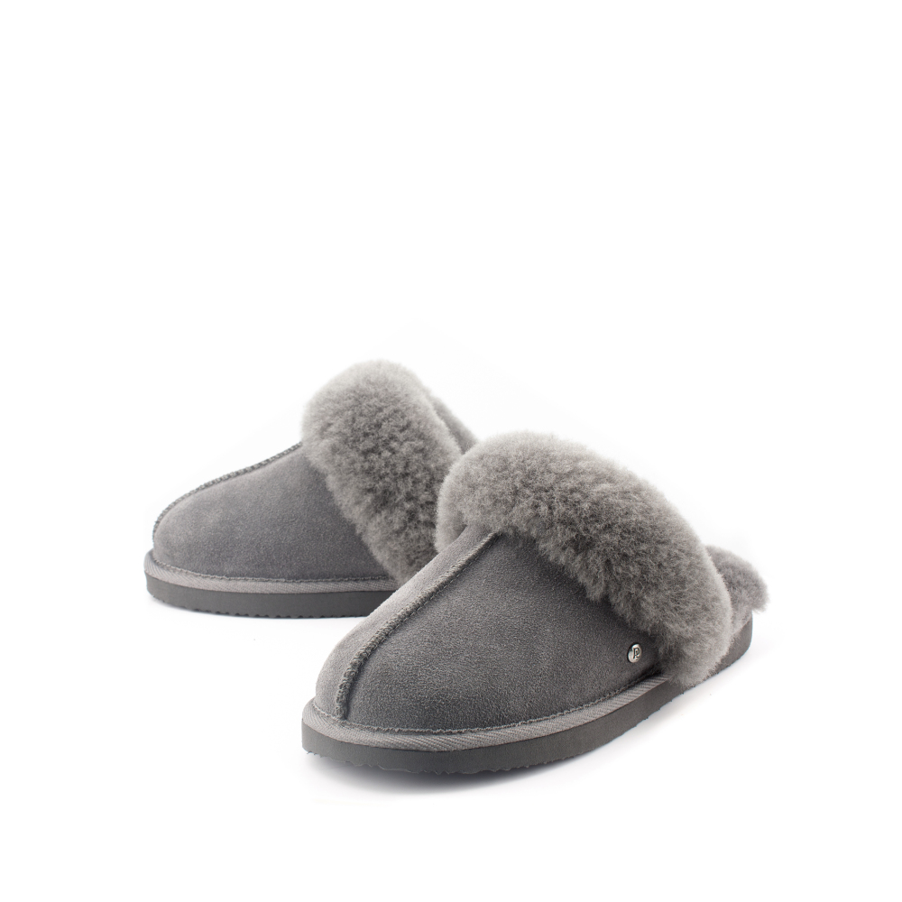 Parfeying Damen-Pantoletten aus Lamm- und Schaffell für den Innen- und Außenbereich aus Lammfell-Leder