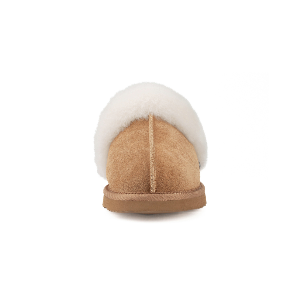 Parfeying Damen-Pantoletten aus Lamm- und Schaffell für den Innen- und Außenbereich aus Lammfell-Leder