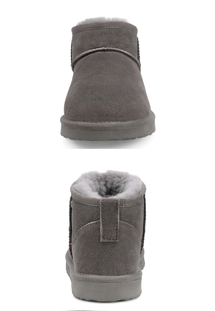 Kurze Stiefel aus pelzigem Wildleder für Damen – warmer Winter, Outdoor und Alltag