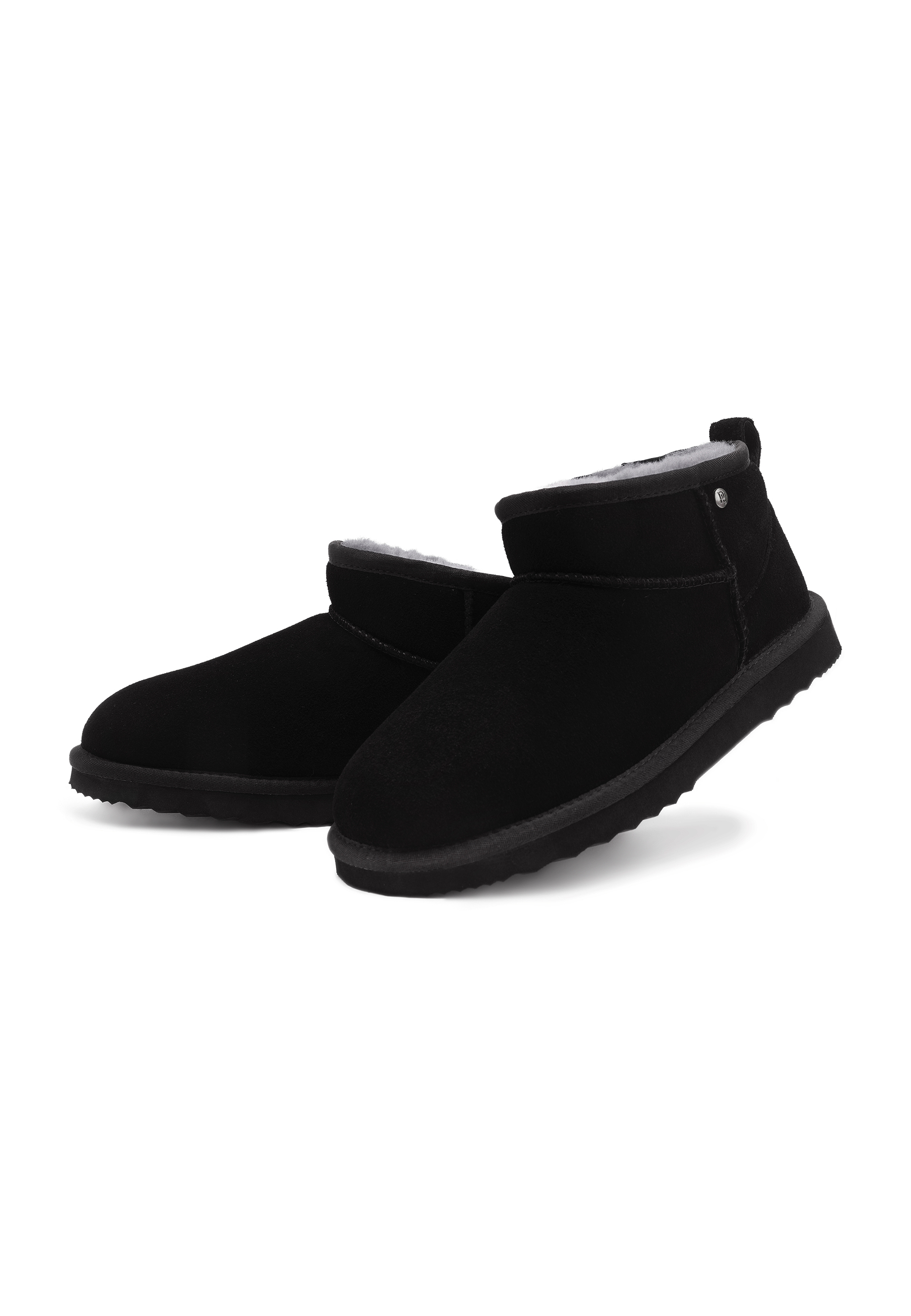 Kurze Stiefel aus pelzigem Wildleder für Damen – warmer Winter, Outdoor und Alltag