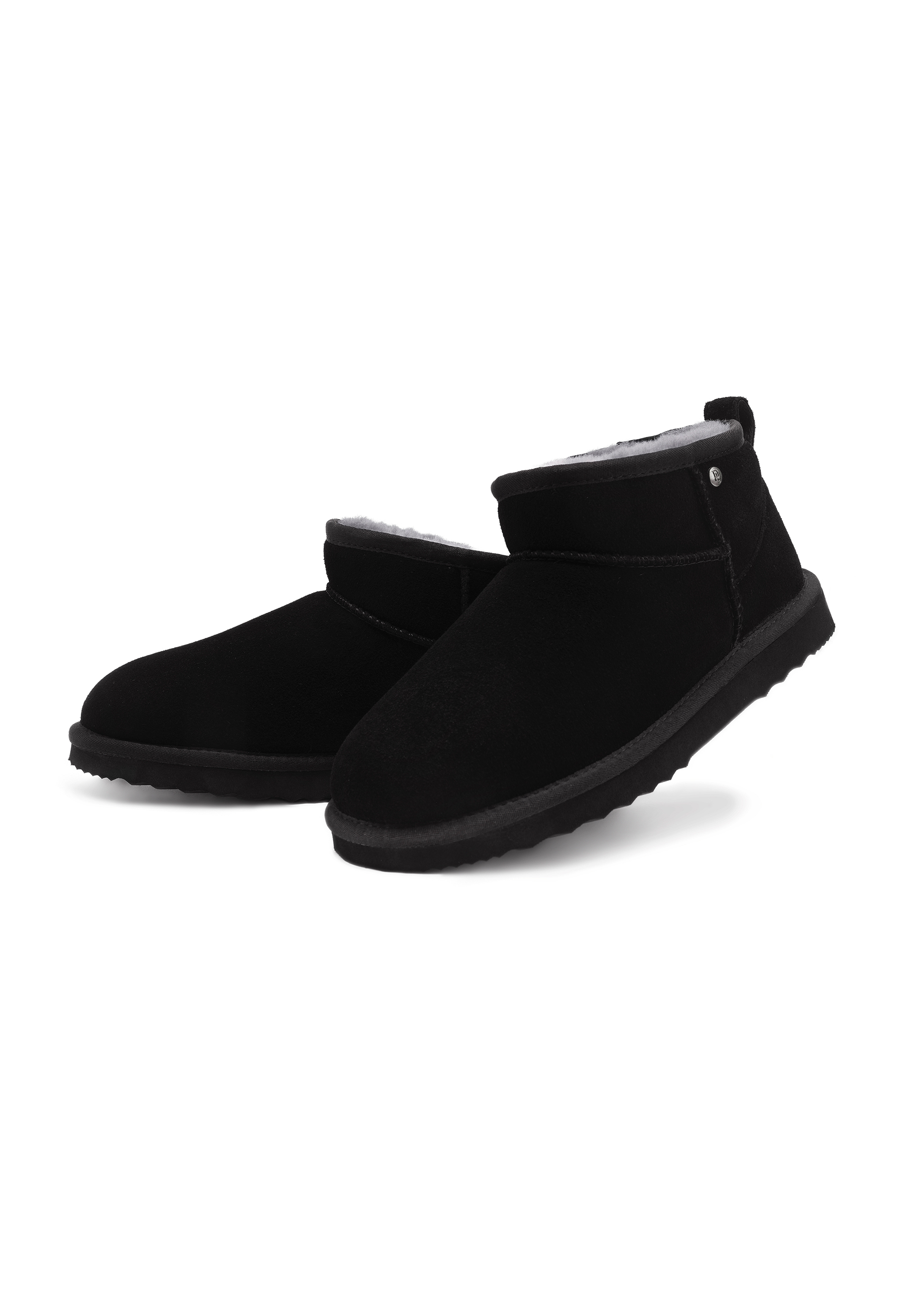 Kurze Herrenstiefel aus Wildleder mit Fellfutter – warm für den Winter und den Alltag