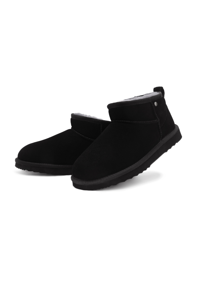 Kurze Herrenstiefel aus Wildleder mit Fellfutter – warm für den Winter und den Alltag
