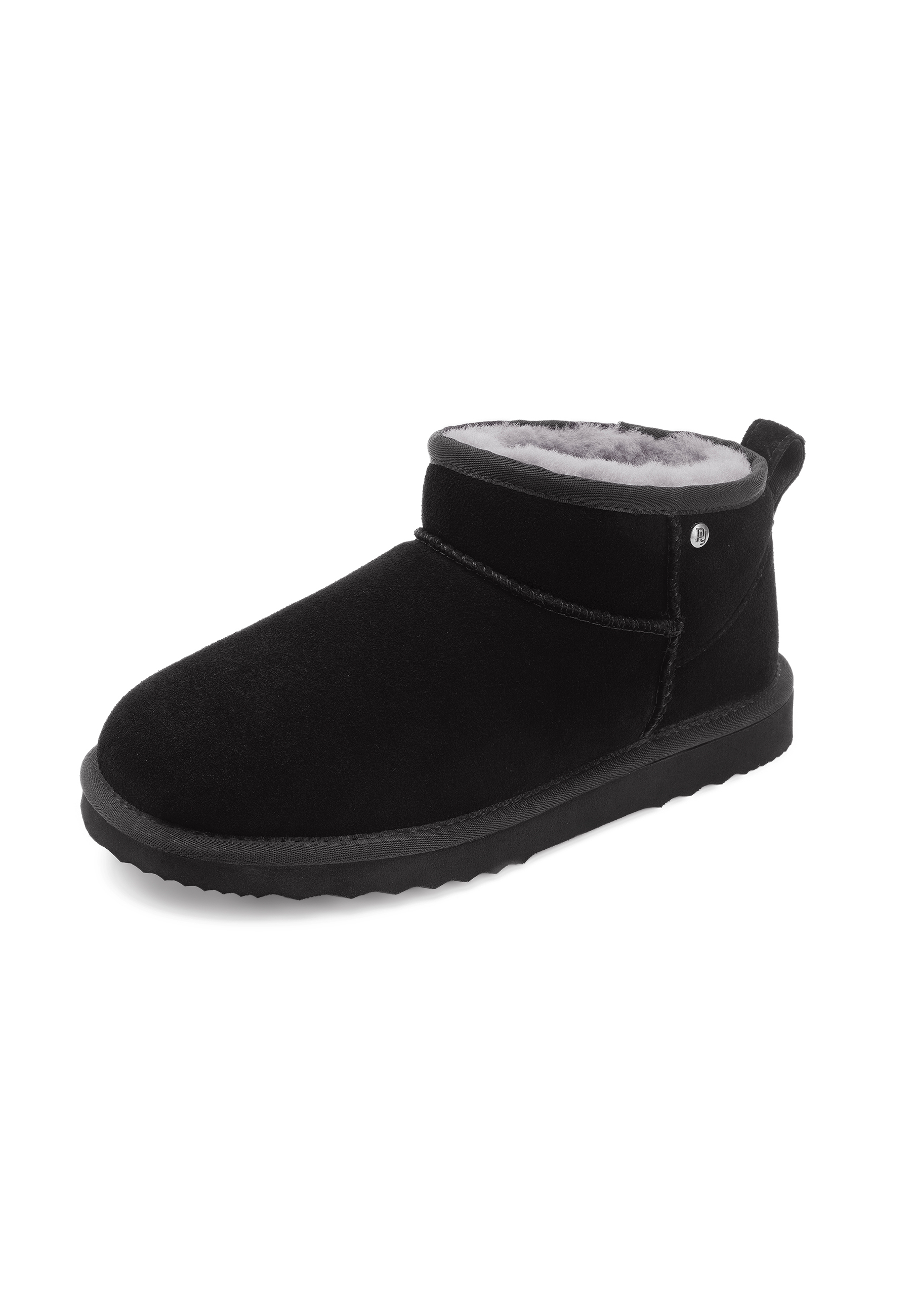 Kurze Stiefel aus pelzigem Wildleder für Damen – warmer Winter, Outdoor und Alltag