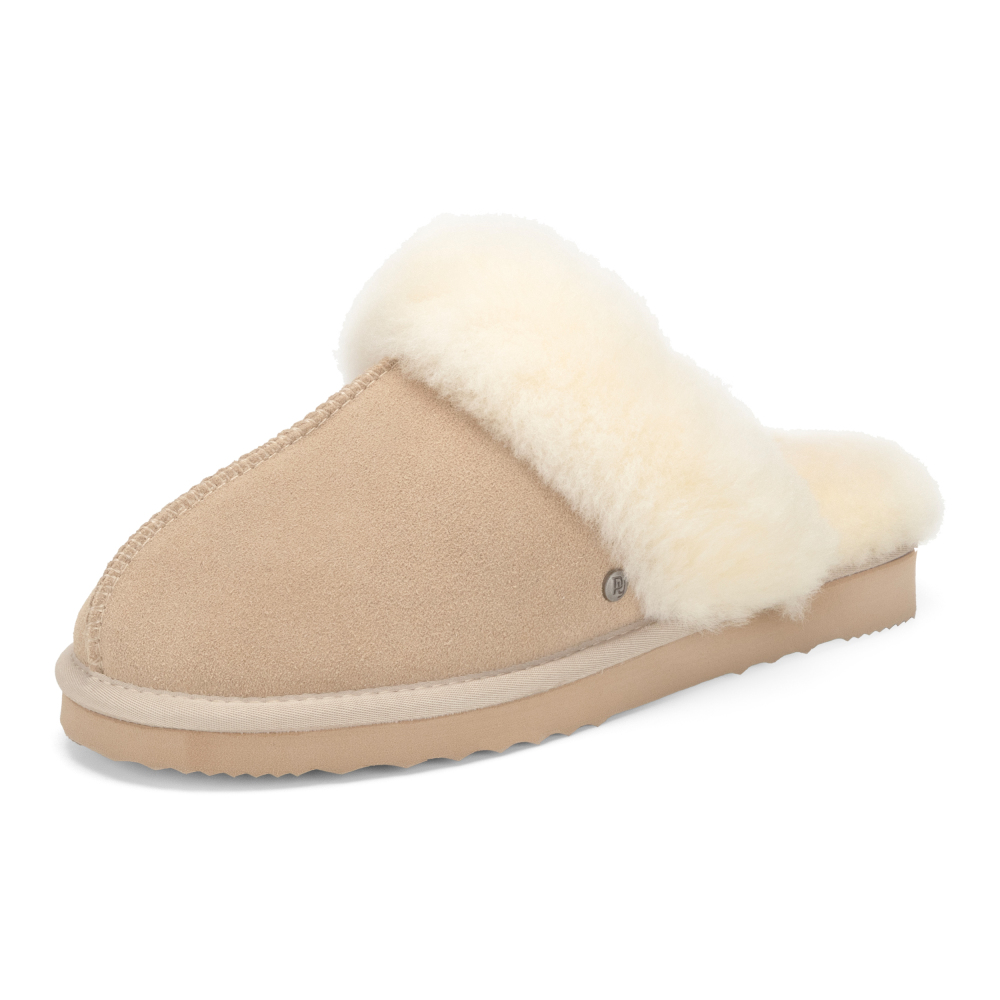Parfeying Damen-Pantoletten aus Lamm- und Schaffell für den Innen- und Außenbereich aus Lammfell-Leder