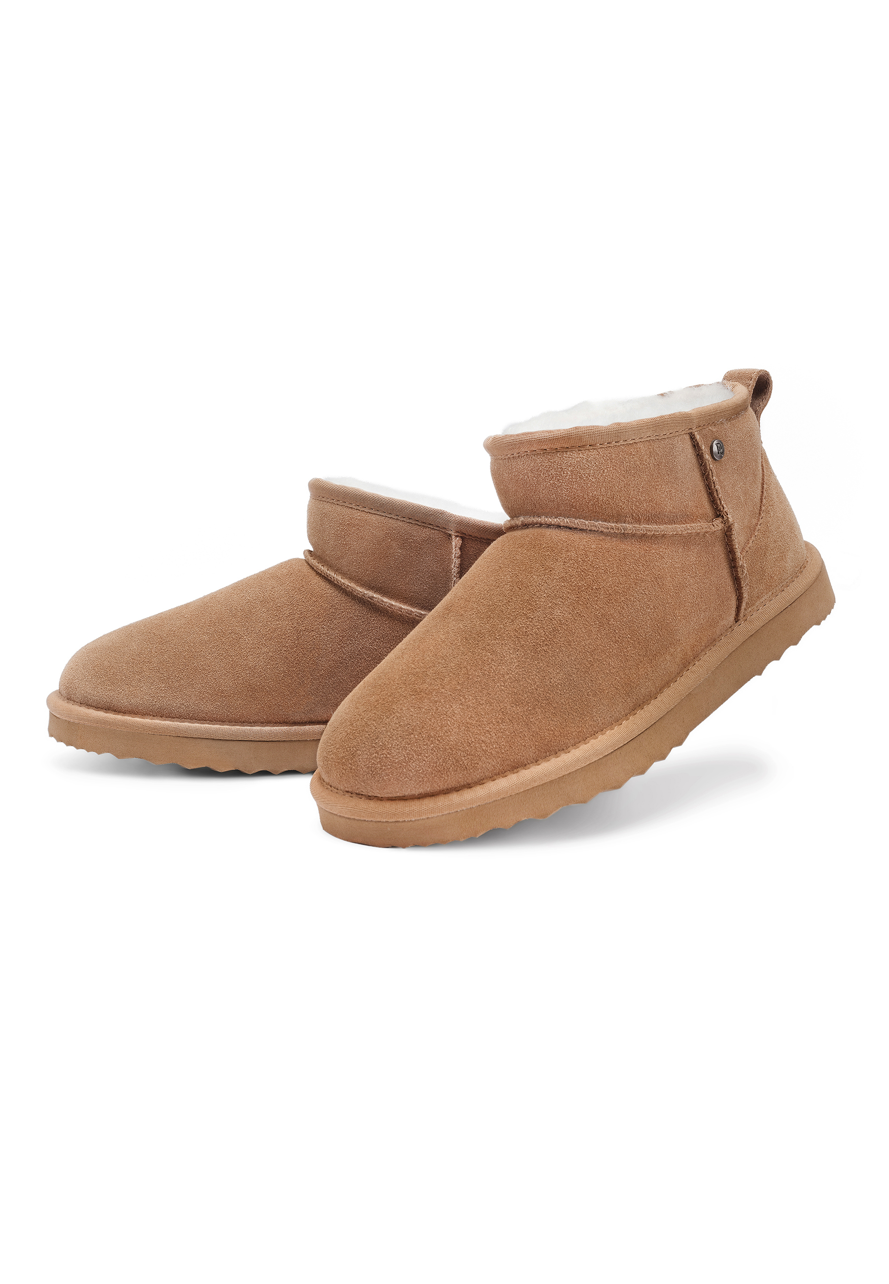 Kurze Stiefel aus pelzigem Wildleder für Damen – warmer Winter, Outdoor und Alltag