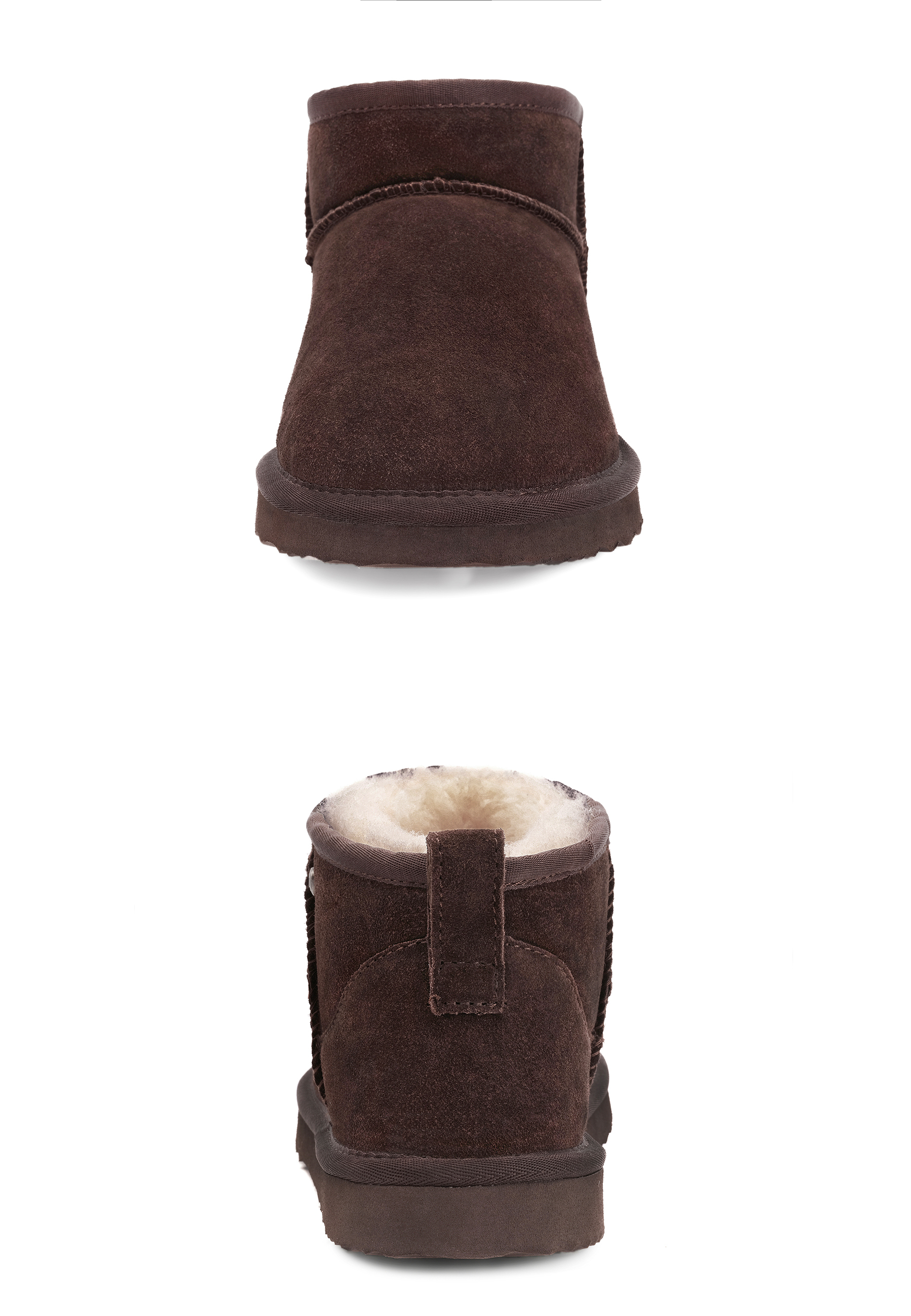 Kurze Herrenstiefel aus Wildleder mit Fellfutter – warm für den Winter und den Alltag