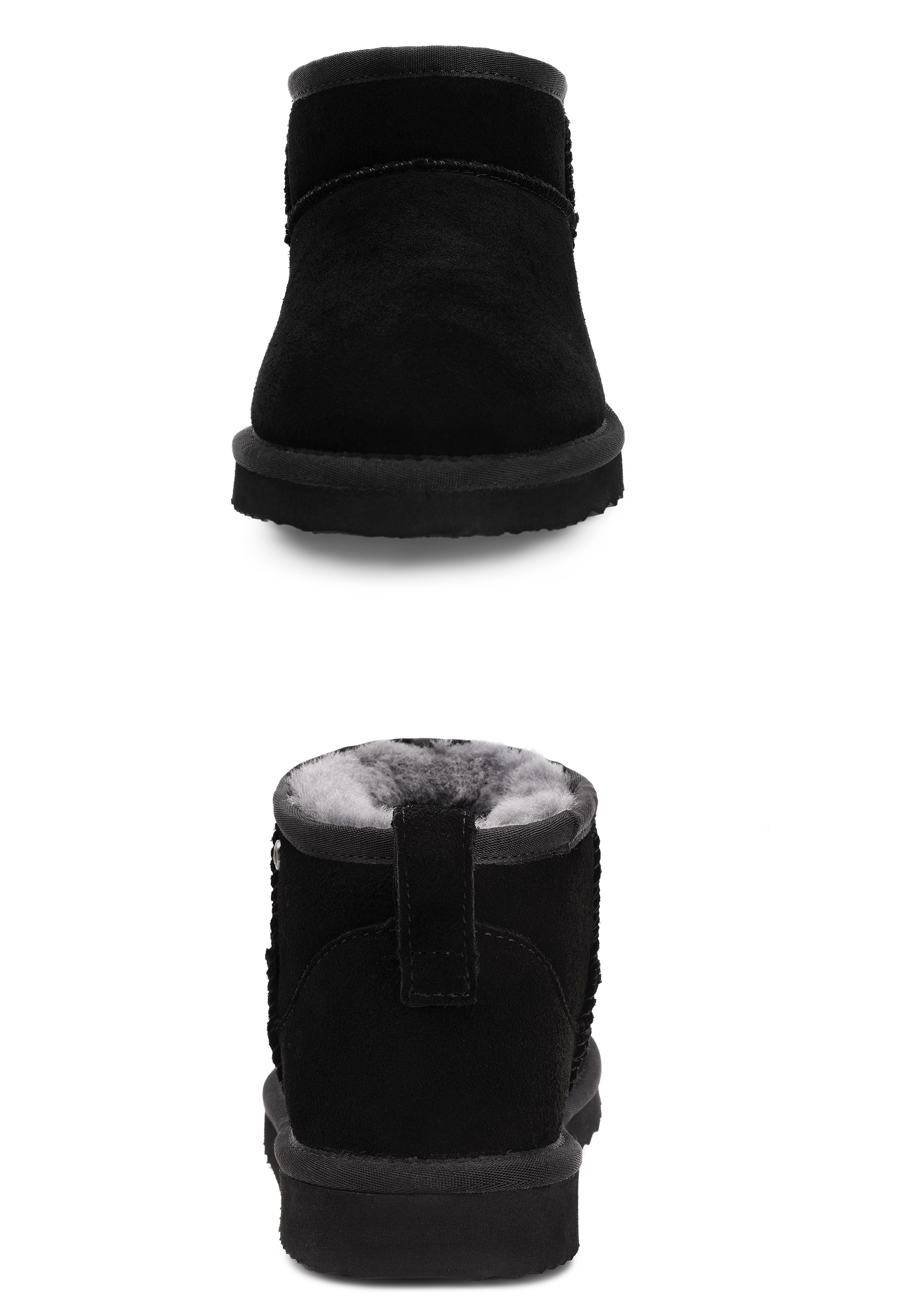 Kurze Herrenstiefel aus Wildleder mit Fellfutter – warm für den Winter und den Alltag
