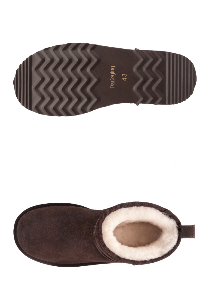 Kurze Herrenstiefel aus Wildleder mit Fellfutter – warm für den Winter und den Alltag