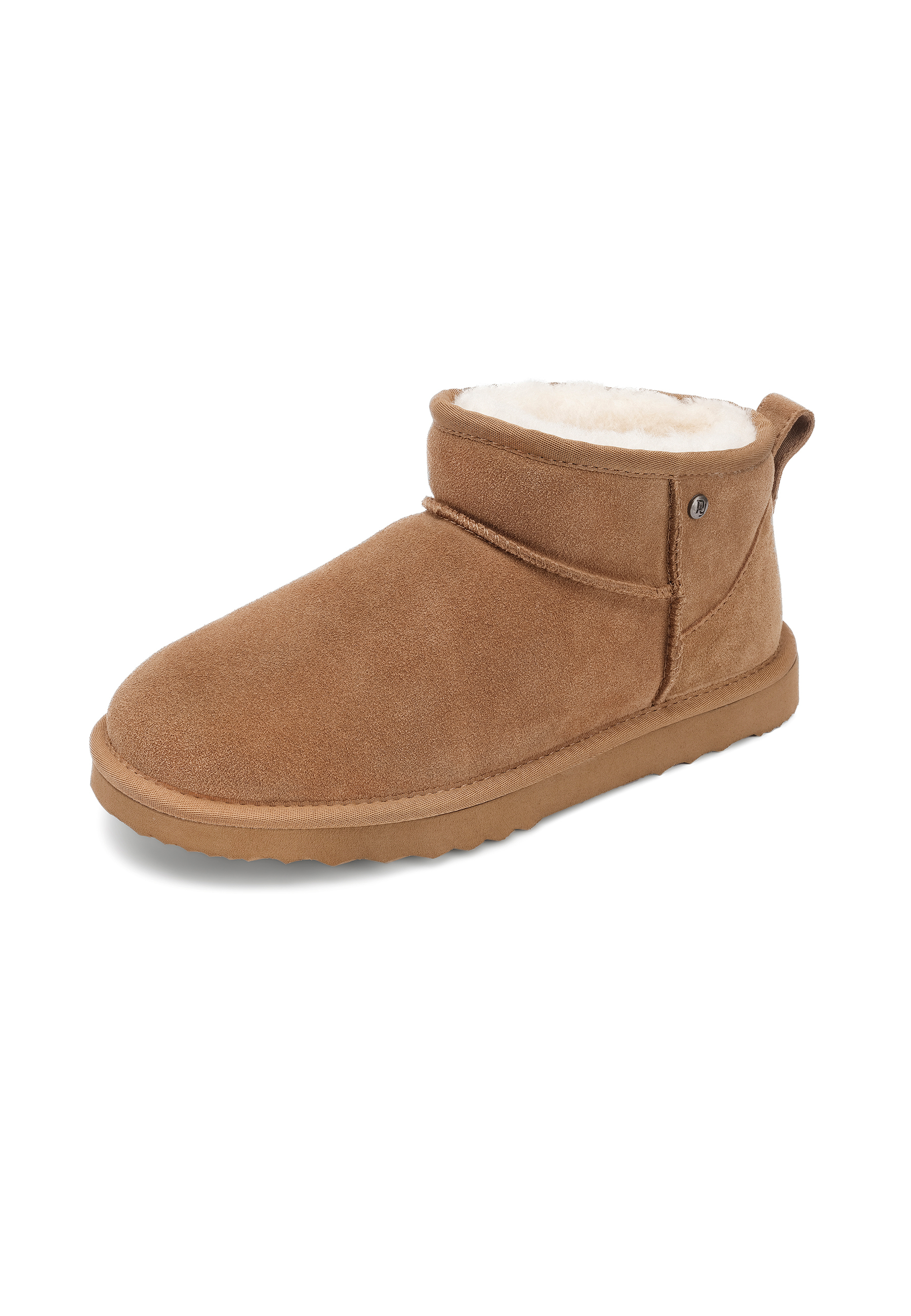 Kurze Stiefel aus pelzigem Wildleder für Damen – warmer Winter, Outdoor und Alltag