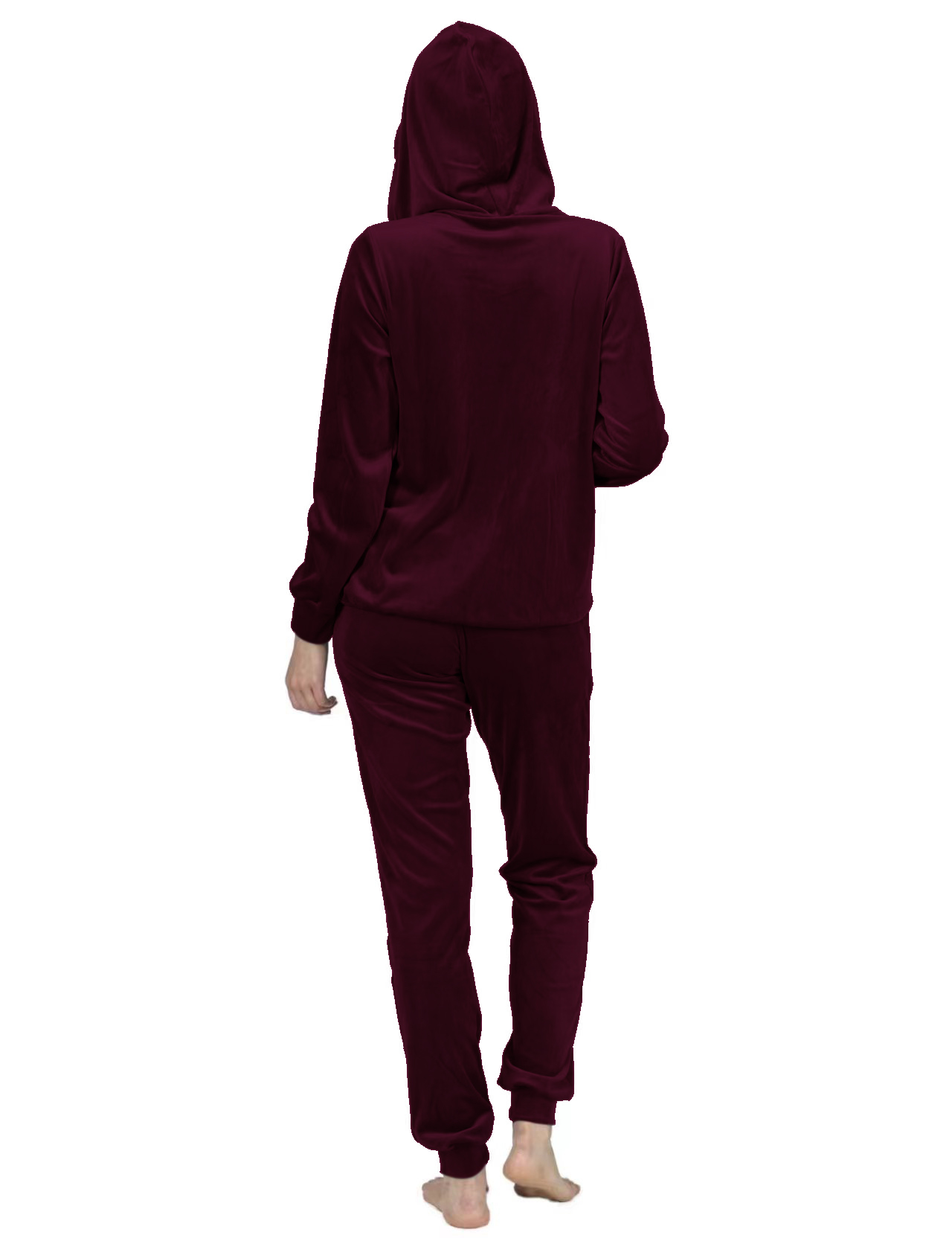 RAIKOU Damen Freizeitanzug Hausanzug mit Reißverschluss, Kapuze und seitlichen Bauchtaschen