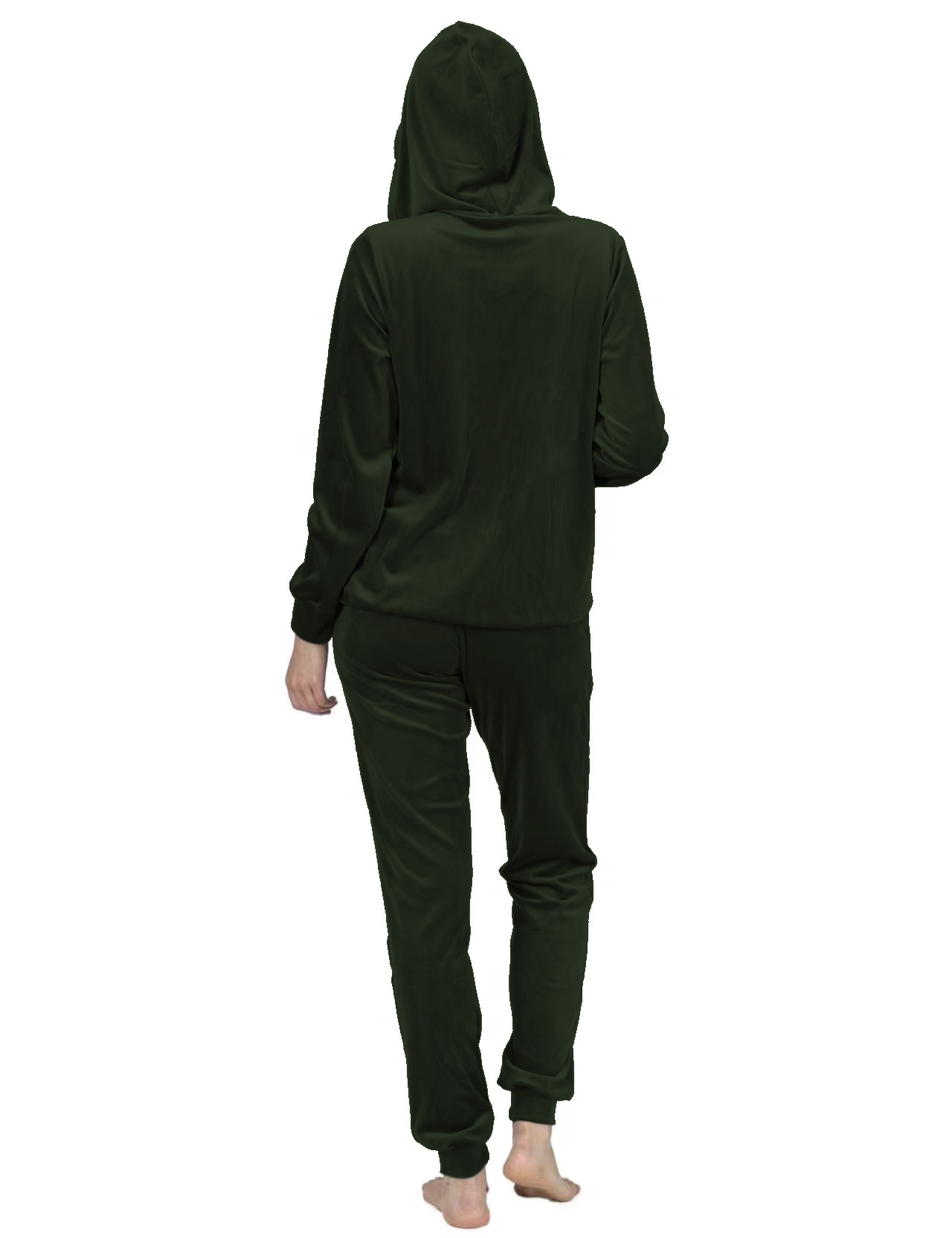 RAIKOU Damen Freizeitanzug Hausanzug mit Reißverschluss, Kapuze und seitlichen Bauchtaschen