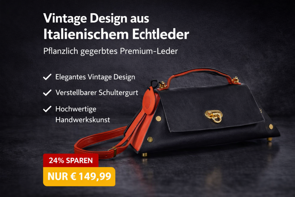 RAIKOU Damen Handtasche aus pflanzlich gegerbtem Leder italienische Lederwaren  Abendtasche Echt-Leder Schultertasche Umhängetasche schönes Vintage Design Vegetable-tanned leather shoulder bag