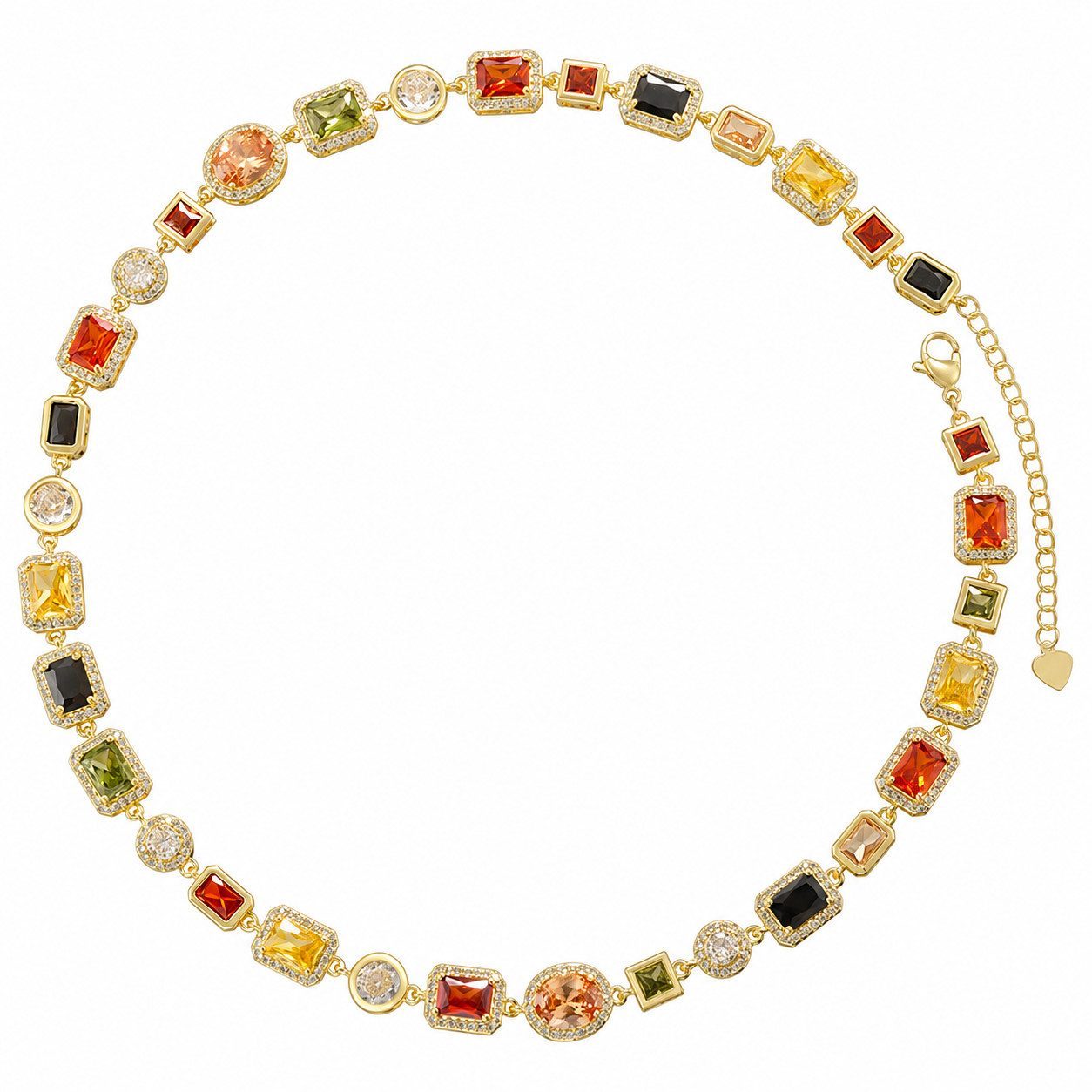 Perlenkette Damen mit Natursteinperlen – Vergoldete Halskette, verstellbar, filigraner Schmuck für Alltag & Anlass