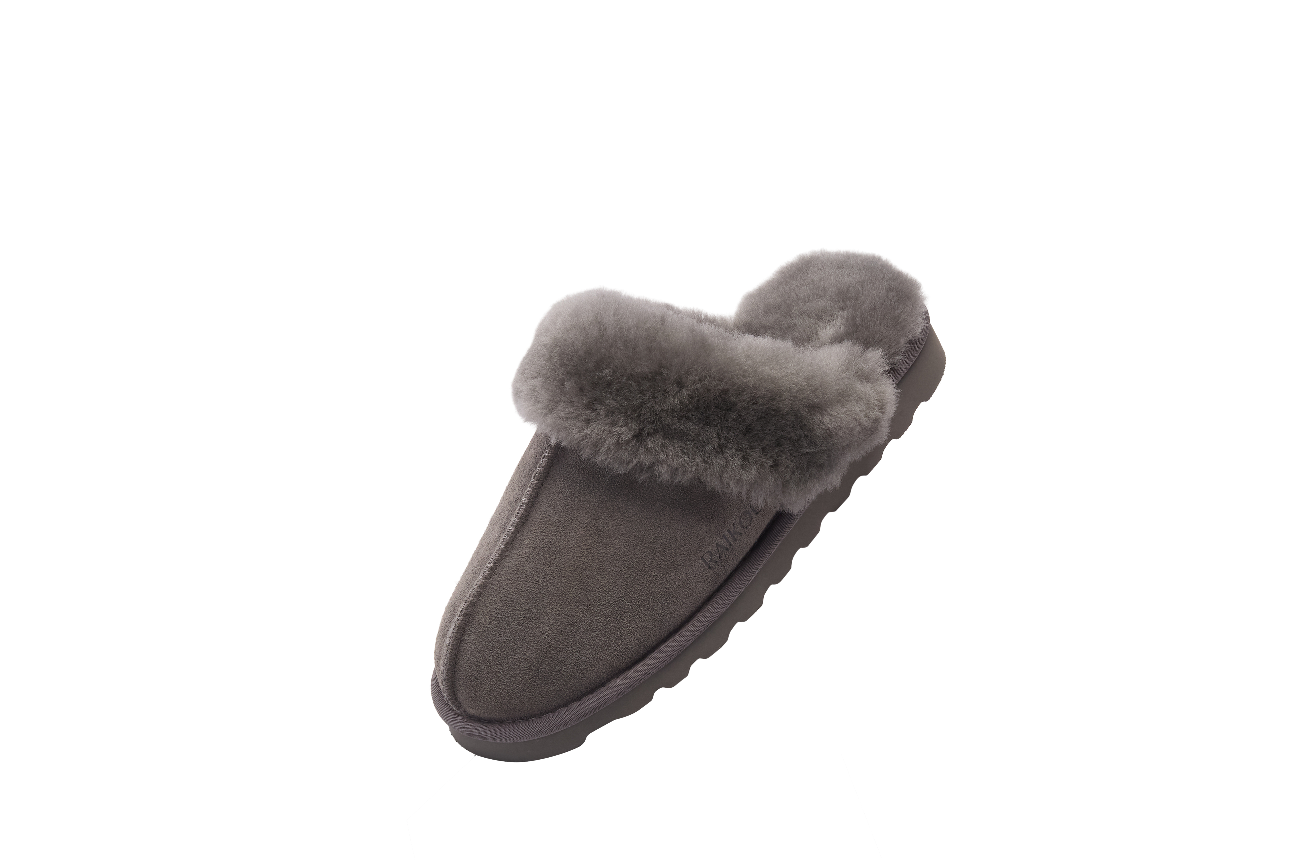 RAIKOU Damen- und Herrenpantoffeln aus echtem Leder mit Lammfell – warm, bequem und stilvoll