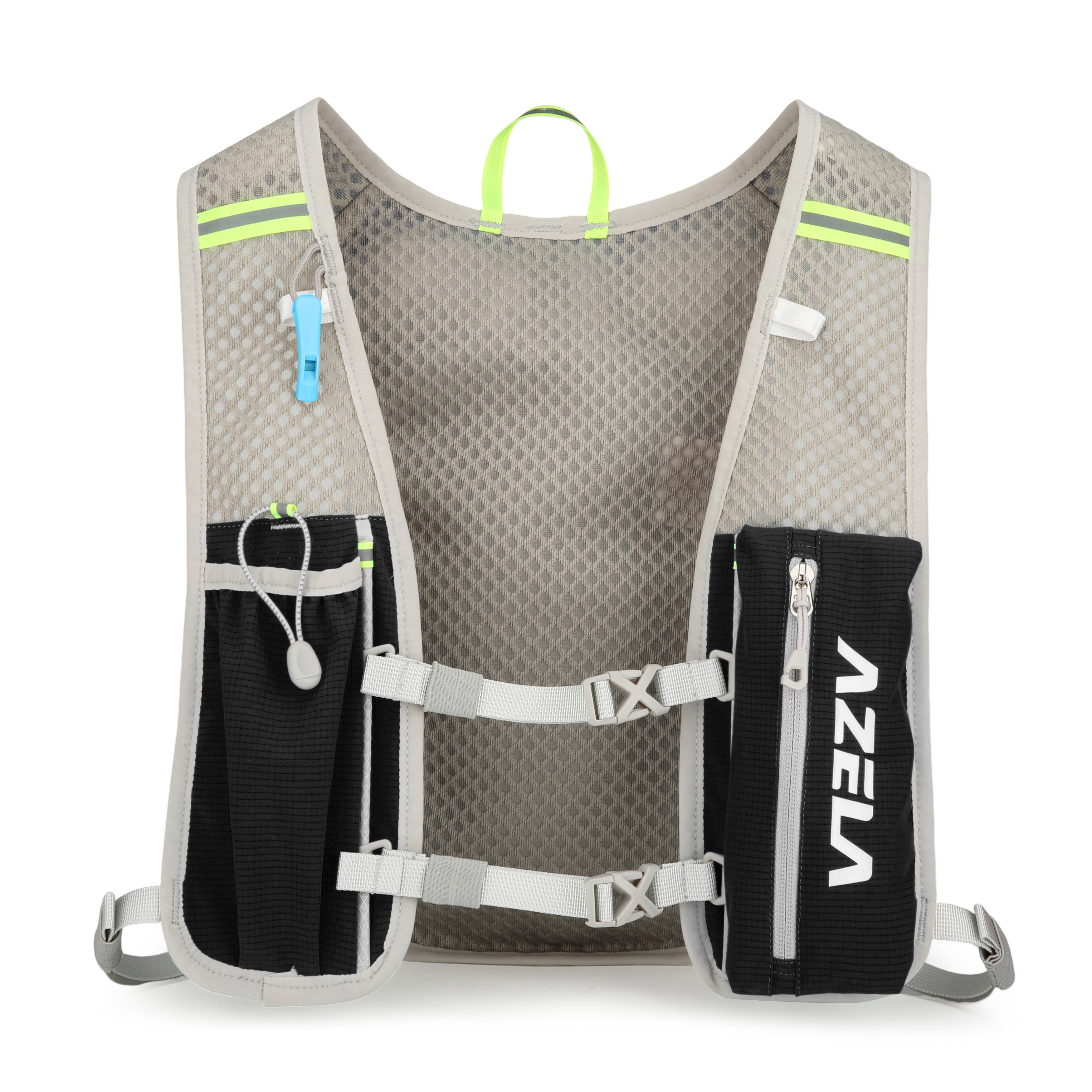 Azela 5L Laufrucksack, Ultraleichter Trinkrucksack für Damen Herren, Atmungsaktive Sportweste mit Wasserblasenfach, Ergonomischer Trailrunning Rucksack für Joggen, Radfahren, Marathon,