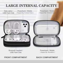 Travel Cable Organizer Bag, Portable Waterproof Double-layer Storage Pouch for Electronic Accessories,MY SHOP,Travel Cable Organizer Bag, Portable Waterproof Double-layer Storage Pouch for Electronic Accessories