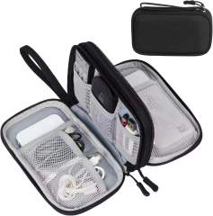 Travel Cable Organizer Bag, Portable Waterproof Double-layer Storage Pouch for Electronic Accessories,MY SHOP,Travel Cable Organizer Bag, Portable Waterproof Double-layer Storage Pouch for Electronic Accessories