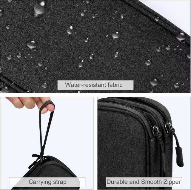 Travel Cable Organizer Bag, Portable Waterproof Double-layer Storage Pouch for Electronic Accessories,MY SHOP,Travel Cable Organizer Bag, Portable Waterproof Double-layer Storage Pouch for Electronic Accessories