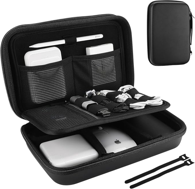 GLANIX Hard Shell Electronics Organizer Case,Glanix-industry,GLANIX Hard Shell Electronics Organizer Case | Shockproof Travel Cable Organizer with Adjustable Dividers