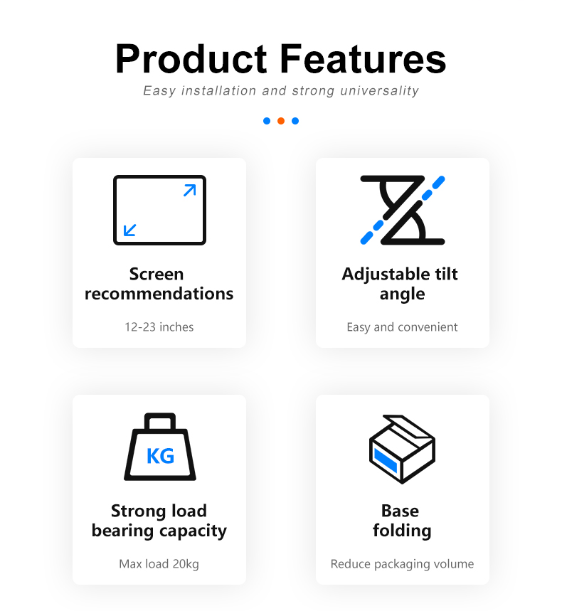 Foldable Monitor Stand Product Features Easy Installation