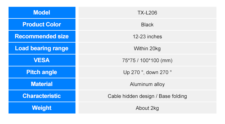 Foldable Monitor Stand Function Explanation