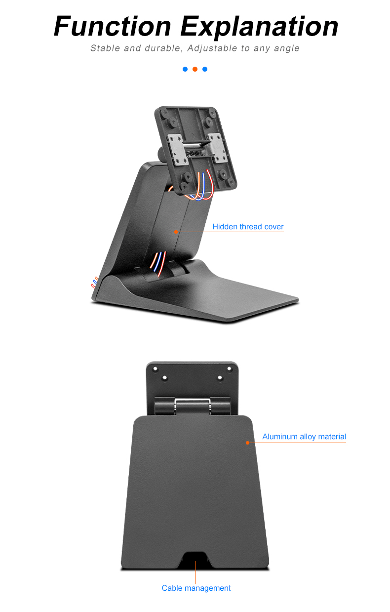 Foldable Monitor Stand Adjustable Angle 12-24 Inch Load 10KG