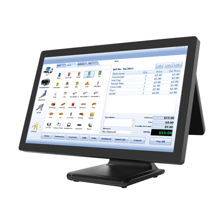21.5 Inch Main 17.3 Inch Secondary Dual Screen All In One POS System,posodm.com,21.5 Inch Main 17.3 Inch Secondary Dual Screen All In One POS System