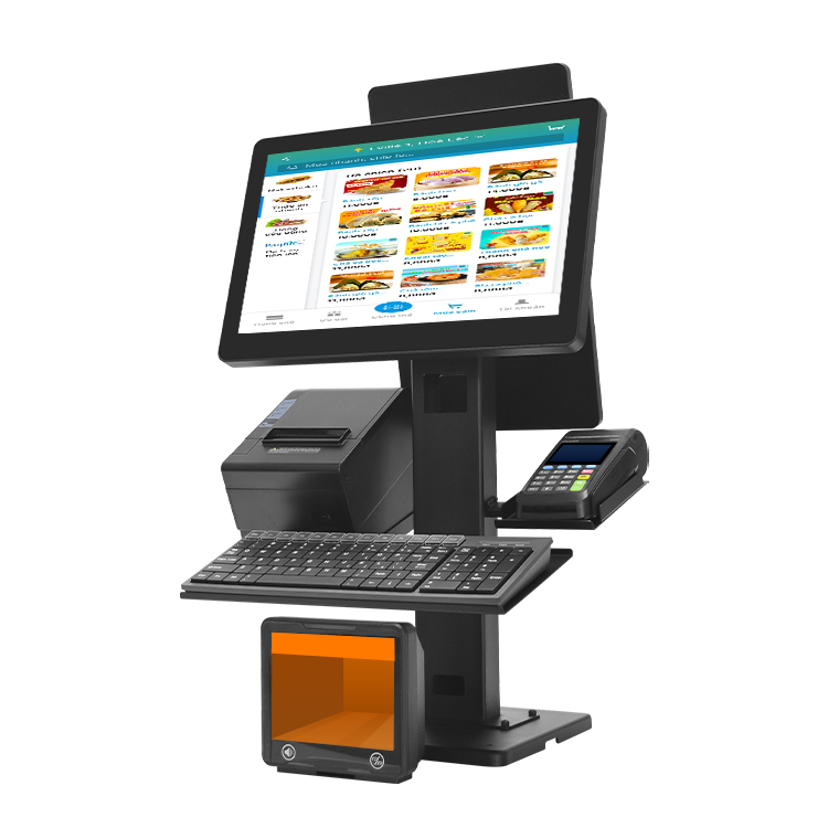 15.6-inch dual screen shopping mall POS terminal,posodm.com,15.6-Inch Dual Screen POS Terminal | Space-Saving Mall Checkout Solution
