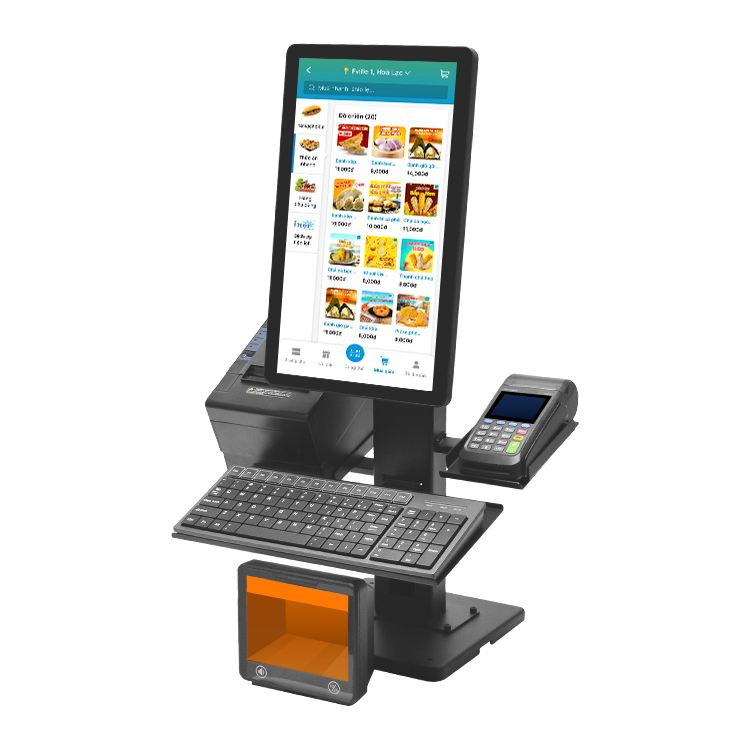 15.6-inch dual screen shopping mall POS terminal,posodm.com,15.6-Inch Dual Screen POS Terminal | Space-Saving Mall Checkout Solution