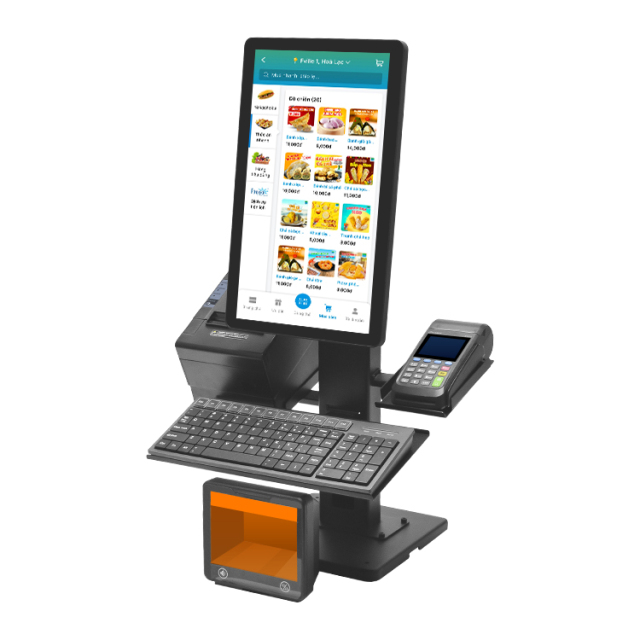 15.6-inch dual screen shopping mall POS terminal,posodm.com,15.6-Inch Dual Screen POS Terminal | Space-Saving Mall Checkout Solution