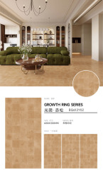 Mosaic Annual Ring Wooden Effect Tile