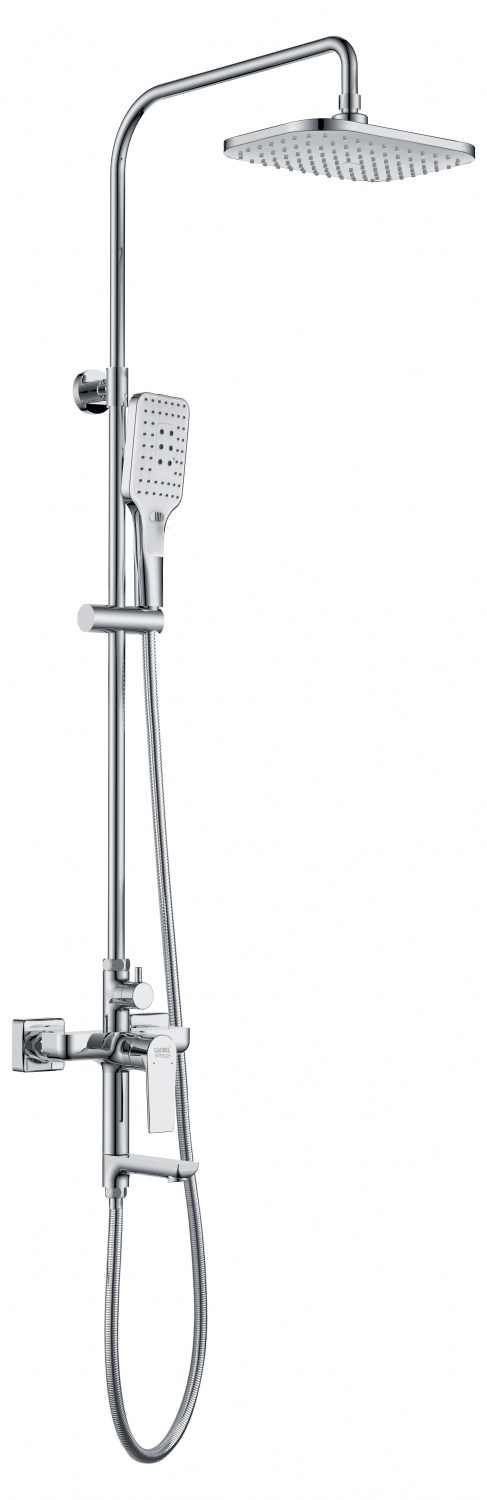 Chrome Shower and Faucet Set