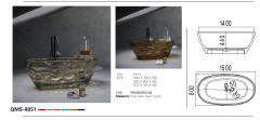 Water Ripple Clear Resin Freestanding Bathtub