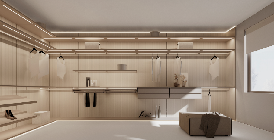 Wall-Mounted Aluminum Wardrobe