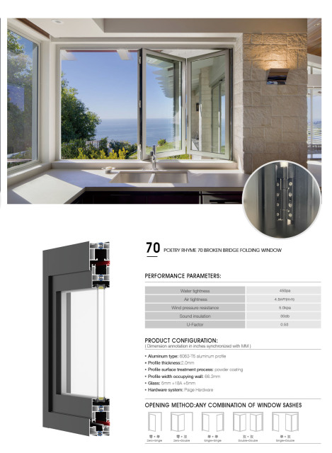 Casual Thermal Break Folding Sliding Window