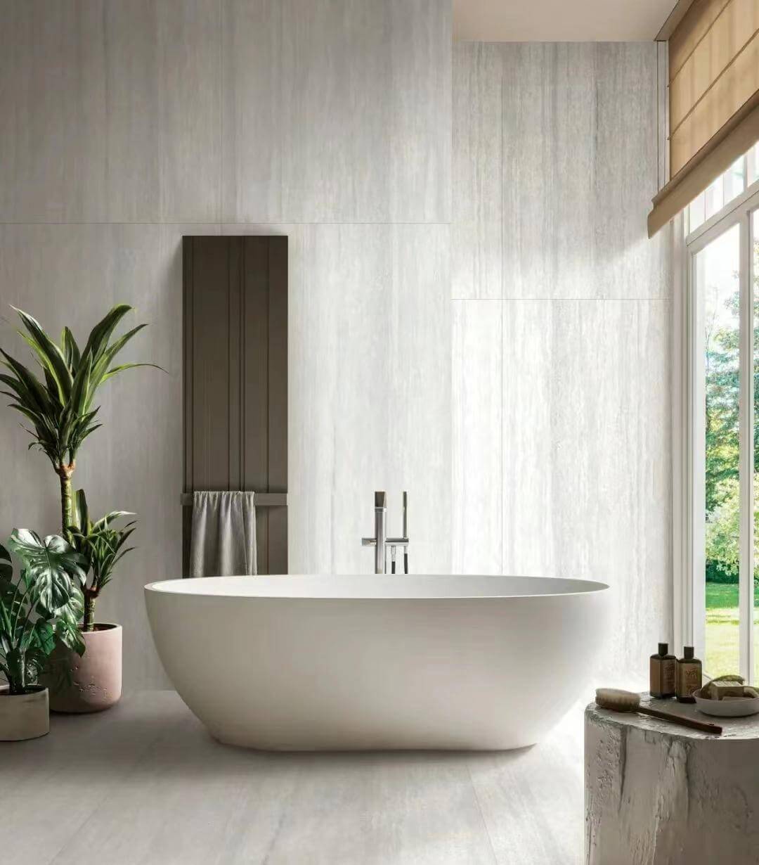 Grayish-White Rustic Tile