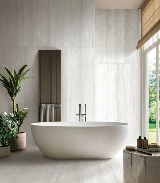 Grayish-White Rustic Tile