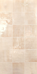 Glossy Light Orange Gradient Checkered Wall Tile